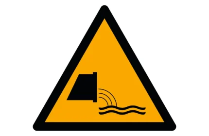 ISO 7010 W055 Sewage Effluent Outfall Warning Sign CAD Drawing (DWG, PDF, SVG)