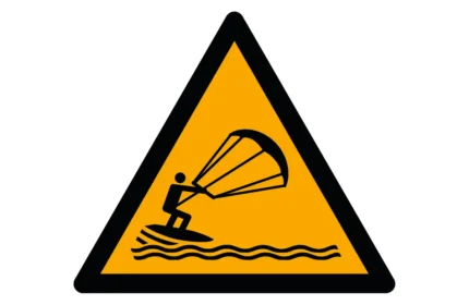 ISO 7010 W062 Kite Surfing Warning Sign CAD Drawings (DWG, SVG, PDF)