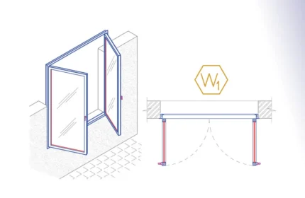 Aluminium Hinged Double Window AutoCAD Add-in