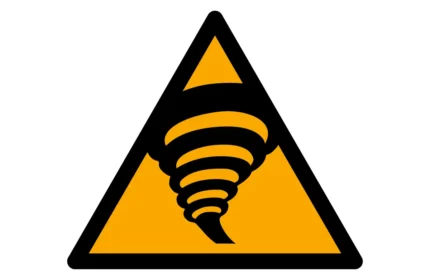 ISO 7010 W074 Tornado Zone Warning Sign CAD Drawings (DWG, SVG, PDF)