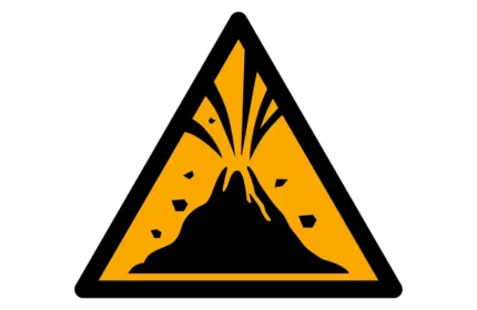ISO 7010 W075 Active Volcano Zone Warning Sign CAD Drawings (DWG, SVG, PDF)