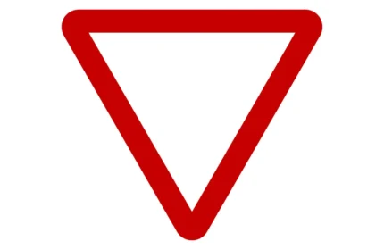 Saudi Arabia Yield Sign CAD Drawings DWG-PDF-SVG