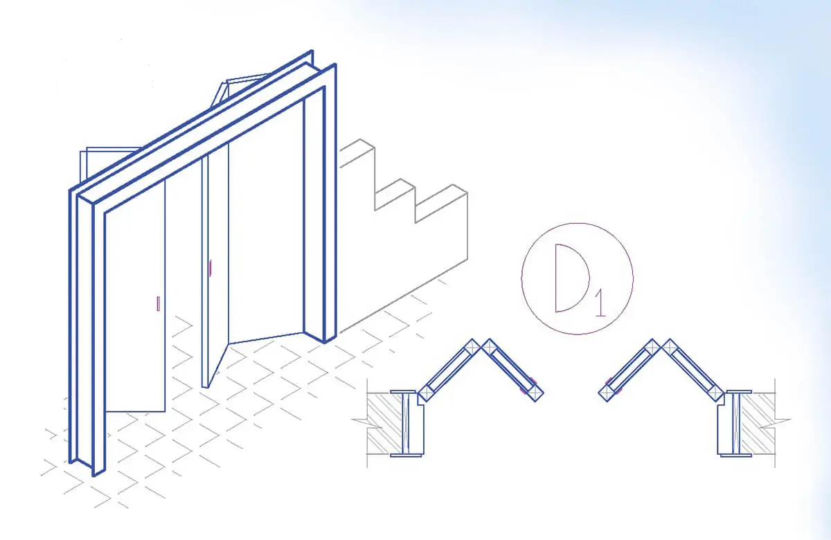 Wood Bi-fold Door AutoCAD Add-in