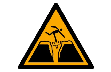 ISO 7010 W082 Crevasses Under Snow Warning Sign CAD Drawings (DWG, SVG, PDF)