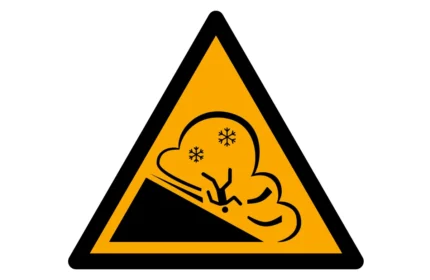 ISO 7010 W083 Avalanche Warning Sign CAD Drawings (DWG, SVG, PDF)